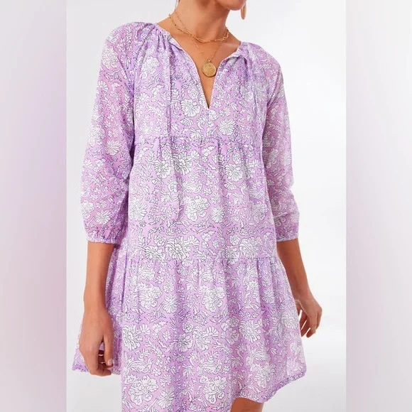 Tuckernuck Exclusive Violet and Indigo Nila Dali Dress by SZ Blockprints - Picture 4 of 13